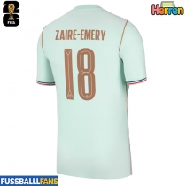 Frankreich Warren Zaire-Emery #18 Auswärtstrikot EM 2024 Kurzarm